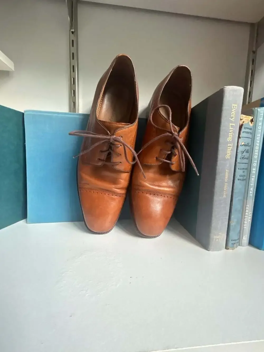 Johnston & Murphy Men's Tan Leather Cap Toe Derby Dress Shoes Model 59 2540